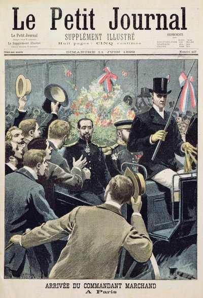 Aankomst van Commandant Marchand in Parijs, titelpagina uit 